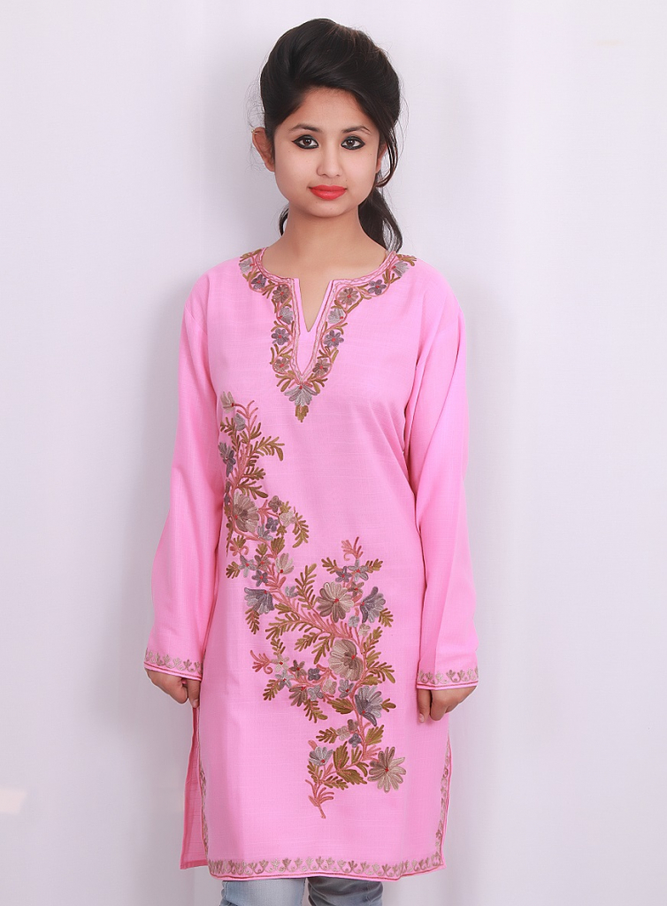 pink kurti matching pant