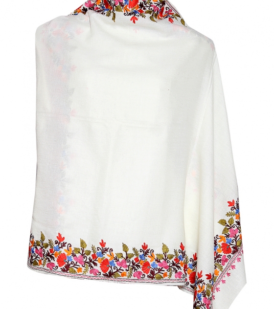 Kashmiri SemiPashmina stole Dry Fruits 50 Off