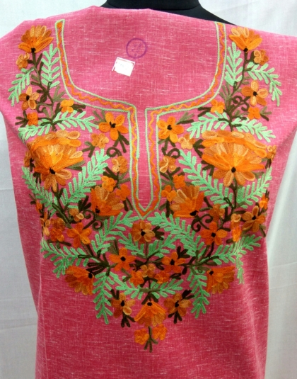 gulabi colour ka gown