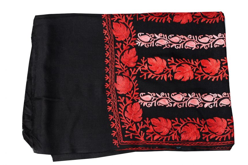 designer black stole | Kashmir Market