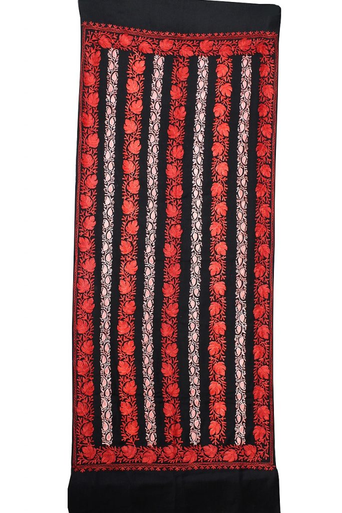 designer black stole | Kashmir Market